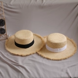 Платформа квартира -TOP Rafi Grass Hat Женский летний пляж из приморских отдыха Sunbathing, Sunboged Hat, британская шляпа