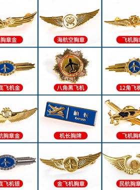 机长胸牌飞行员胸章航空胸章