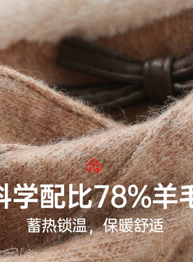 恒源祥羊毛保暖手套秋冬加绒加厚