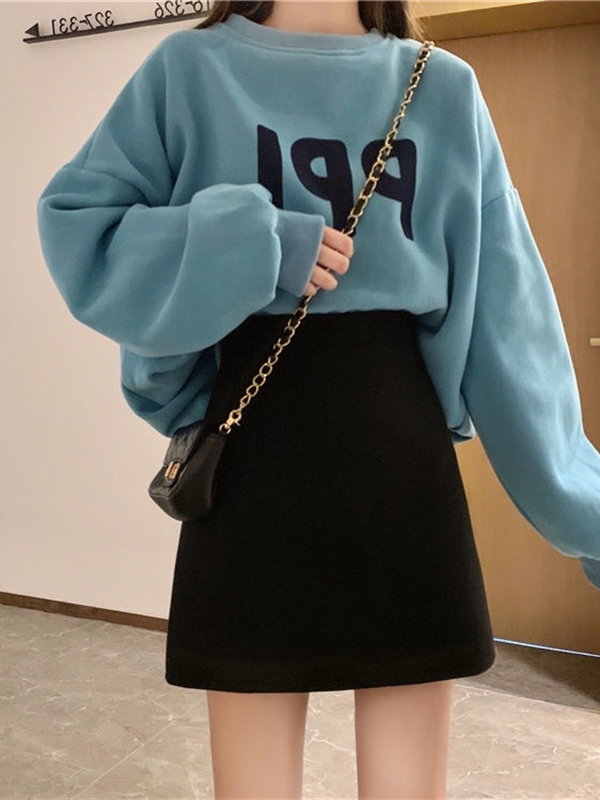 冬季新款单件/套装女装韩版学生长袖卫衣+半身裙短裙子两件套秋冬