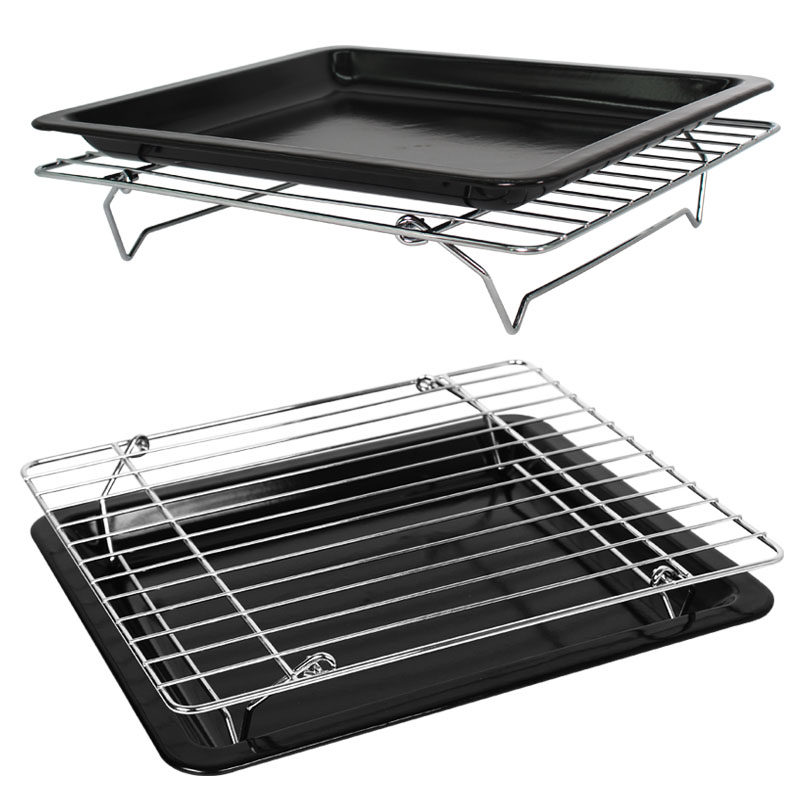 适用美的格兰仕烤盘23L25L光波炉烤架微波炉烧烤盘接油盘玻璃烤盘 - 图3