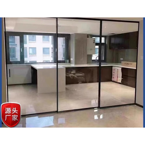 极窄推拉门厨房门大小户型适用铝合金吊轨移门定制 - 图3