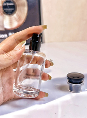 高档香水分装瓶便携式玻璃纳米喷雾瓶100ml50ML旅行替换卡口空瓶