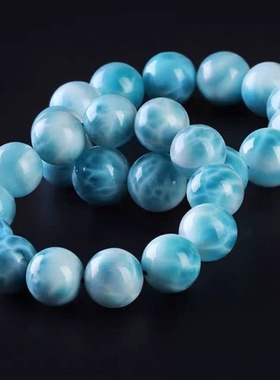 合成多米尼加海纹石拉利玛手链手串多圈玉化男女款生日礼物送朋友