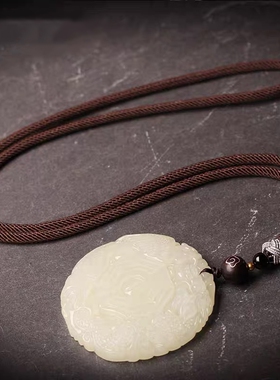 男女和田玉八卦牌吊坠