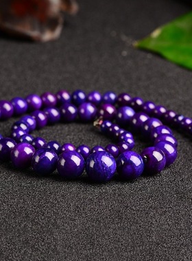 南非优化老料老矿皇家紫舒俱来苏纪石女款塔链项链毛衣链送妈妈