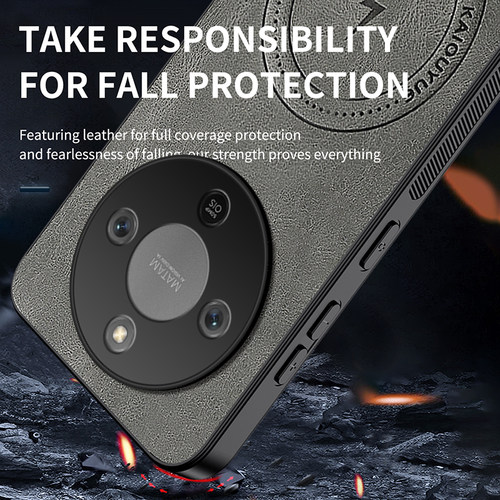 适用荣耀X70/X9D海外版手机壳复古纳帕纹磁吸RY400pro海外版简约商务X60pro个性创意200lite男女款防摔保护套 - 图1