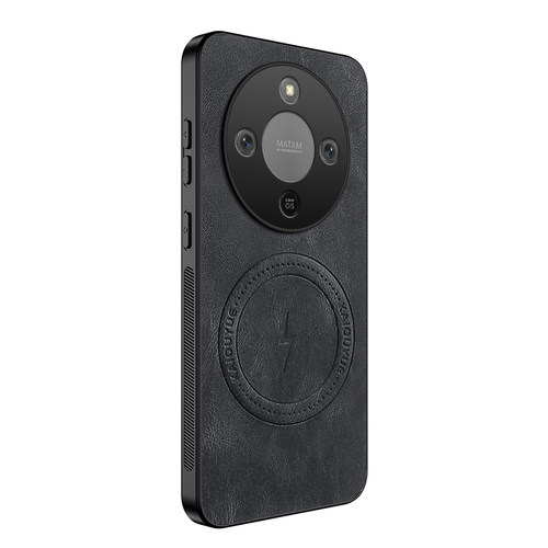 适用荣耀X70/X9D海外版手机壳复古纳帕纹磁吸RY400pro海外版简约商务X60pro个性创意200lite男女款防摔保护套 - 图3
