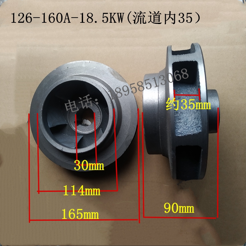 IRGISG125160离心泵铸铁叶轮15KW22KW30KW管道泵水叶轮水泵配件 - 图0