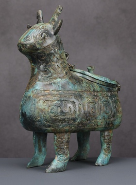 洛阳仿古做旧青铜器酒器酒具摆件鸮尊兽开尊青铜尊觥器家居高档