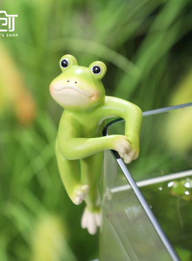 跳跳蛙鱼缸边缘挂件多肉花盆装饰庭院花园造景布置仿真小青蛙摆件