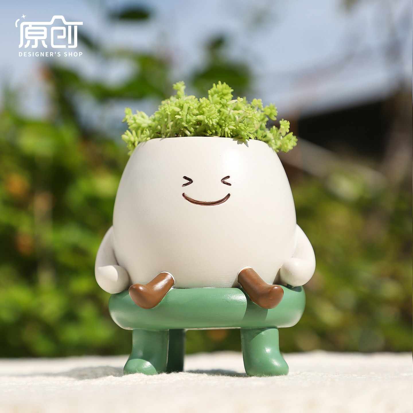 慢悠悠小花盆可爱表情卡通笑脸情绪稳定个性创意家用小号多肉花盆,淘宝优惠券,粉丝福利购,淘宝优惠卷