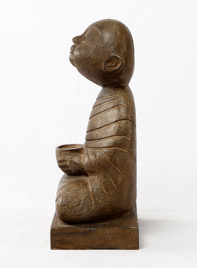 石雕摆件手工佛像茶室华伦石中式