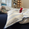 Light luxury shell edge bed four-piece set pure cotton 2026 bed sheet quilt cover student dormitory bedding three-piece set