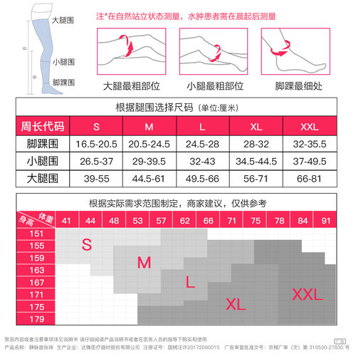 德国袜机金尼医用静脉曲张弹力袜医疗治疗型淋巴水肿袜男女血栓袜 - 图3
