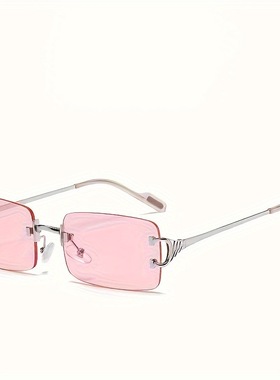 新款欧美个性无框墨镜 跨境街拍走秀同款太阳镜潮流男女太阳眼镜