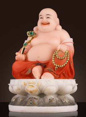 汉白玉全佛堂佛像做生意摆件室内