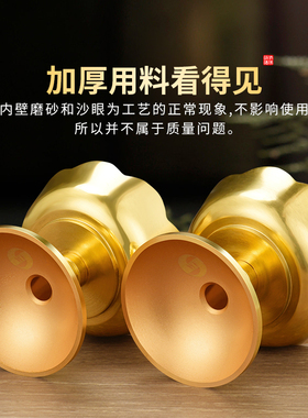 纯供奉黄铜烛台酥油灯座家用佛灯莲花蜡烛台复古上供灯盏佛前招财