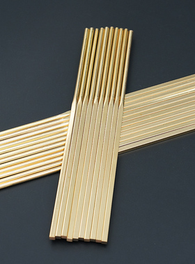 实心纯黄铜筷子室内佛堂家用佛具