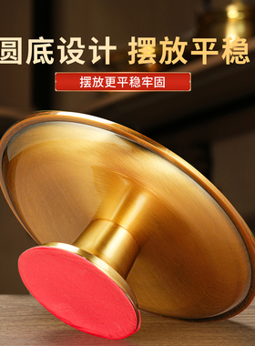 纯供佛黄铜合金仙字果盘家用贡品盘佛前上供托盘关公招财中式用品