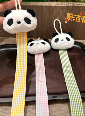 新款可爱熊猫发夹收纳带
