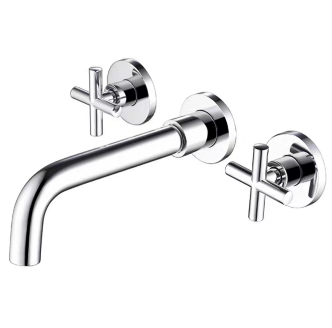 KL-8612全铜暗装面盆龙头冷热混水入墙式台盆脸盆浴室墙出 水龙头 - 图2