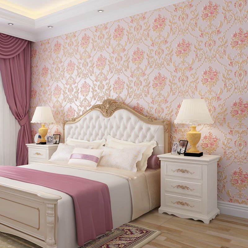 自粘欧式田园3D立体墙纸加厚卧室温馨家用客厅无纺布背景墙壁贴纸,淘宝优惠券,粉丝福利购,淘宝优惠卷