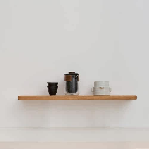 异型定制专拍 樱桃木北美FAS黑胡桃木老榆木一字置物架实木隔板 - 图3