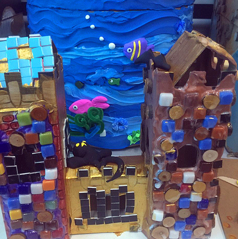 我们的城市创意绘画材料彩绘 白模填色DIY纸房子城堡儿童手工制作,淘宝优惠券,粉丝福利购,淘宝优惠卷