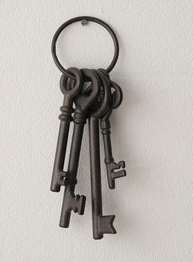复古怀旧铸铁钥匙锁套装饰道具