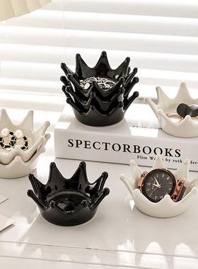 皇冠造型陶瓷装饰托盘蜡烛托盘