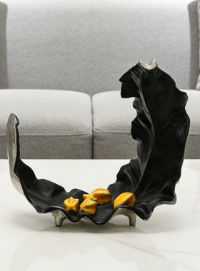 高级感轻奢金属水果盘展示托盘