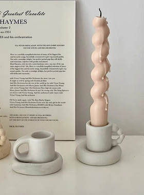 长杆蜡烛2.5CM口径陶瓷烛台摆件