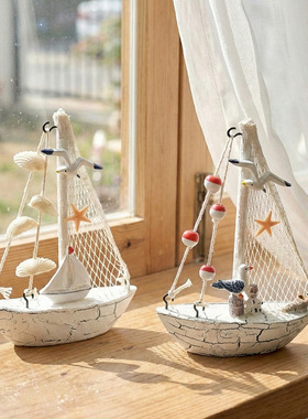 海洋风木质帆船模型送同学朋友