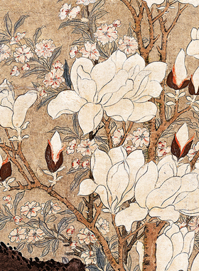 高清复刻孙克弘玉堂芝兰图花鸟画