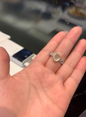 白玉髓戒指鸽子蛋设计感独特尾戒气质高级感可调节女轻奢2024新款