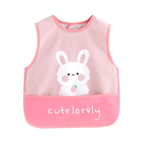 宝宝无袖吃饭罩衣夏季薄款儿童防水围裙幼儿园反穿衣婴儿围兜饭兜 - 图3