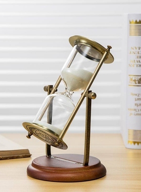 旋转皇冠沙漏计时器创意装饰摆件