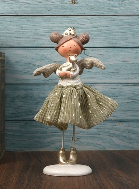 田园创意毛绒布艺娃娃公仔摆件