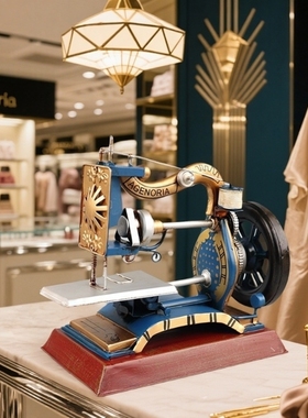 古董缝纫机摆件民国风道具老物件