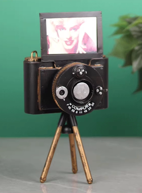 复古风三脚架照相机道具民国摆件