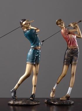 北欧高尔夫周边创意人偶模型摆件