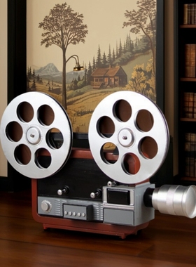 老式电影放映机模型复古模型道具