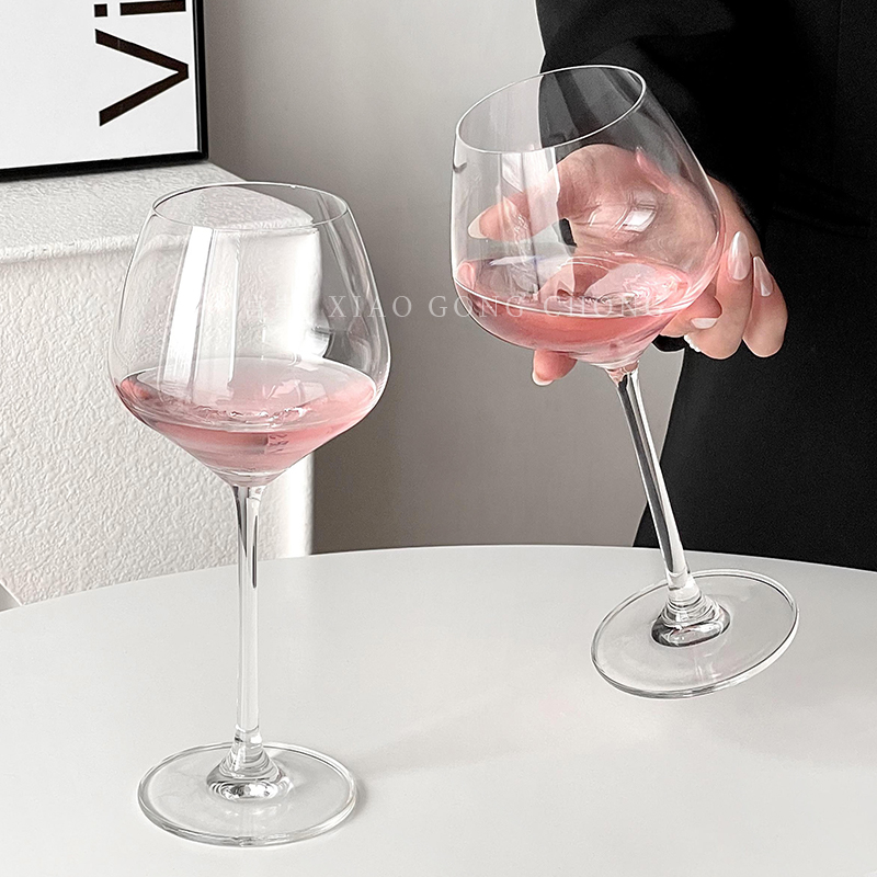 欧式ins轻奢大肚红酒杯水晶玻璃高脚杯葡萄酒杯大号勃艮第红酒杯-图1