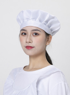 防静电帽无尘食品厂车间纺织工厂不粘毛男女定制帽子厂家直销网帽