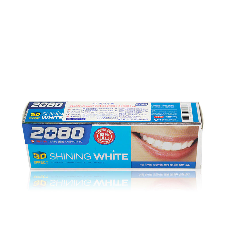 韩国2080 3D美白牙膏(清爽薄荷香型)100g/支_虎窝淘