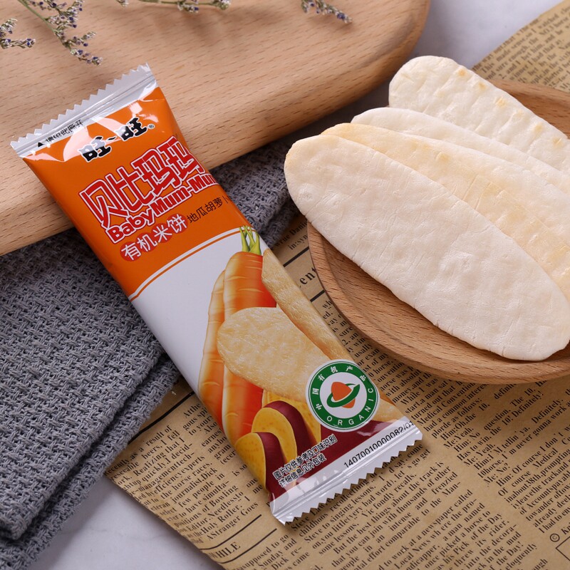 旺旺贝比玛玛地瓜胡萝卜味有机米饼 60g/盒