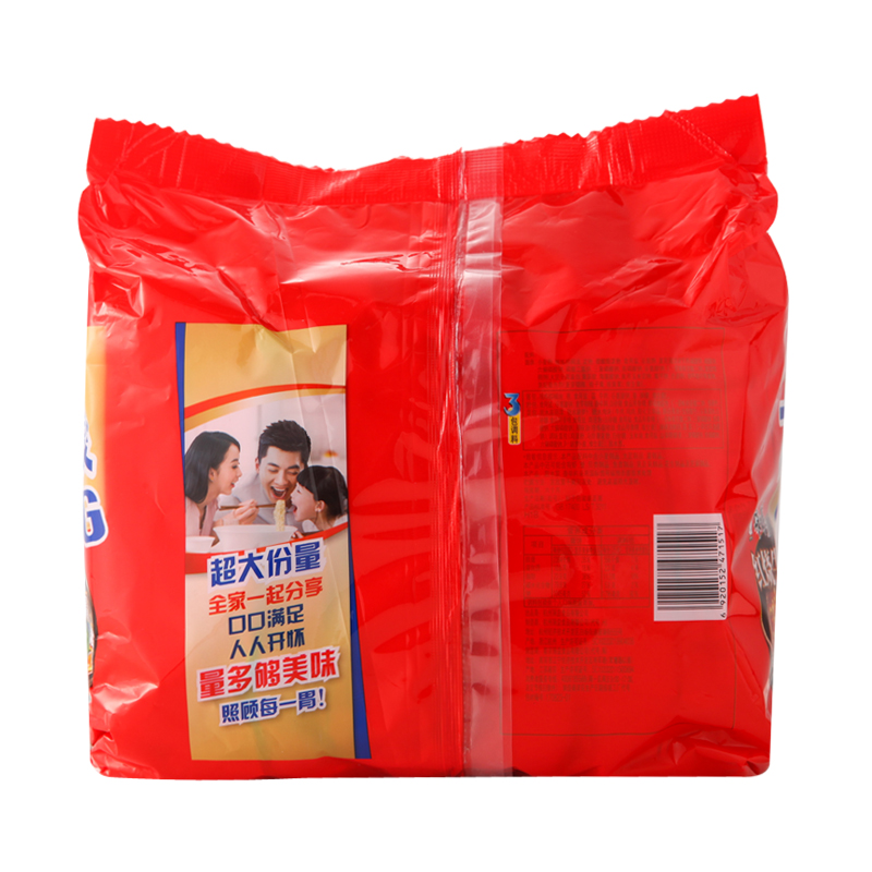 康师傅BIG红烧牛肉面145g*5包/组食品美味简单简约速食-图0