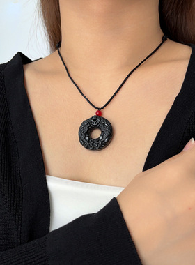 保真白玉元宝貔貅吊坠男女情侣平安扣玉石挂件招财玉佩玉牌项链