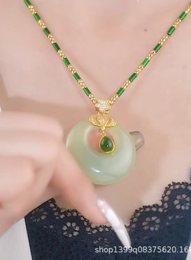 水滴之心仿和田玉细糯大公主扣率项链吊坠小众设计吊坠送妈妈礼物